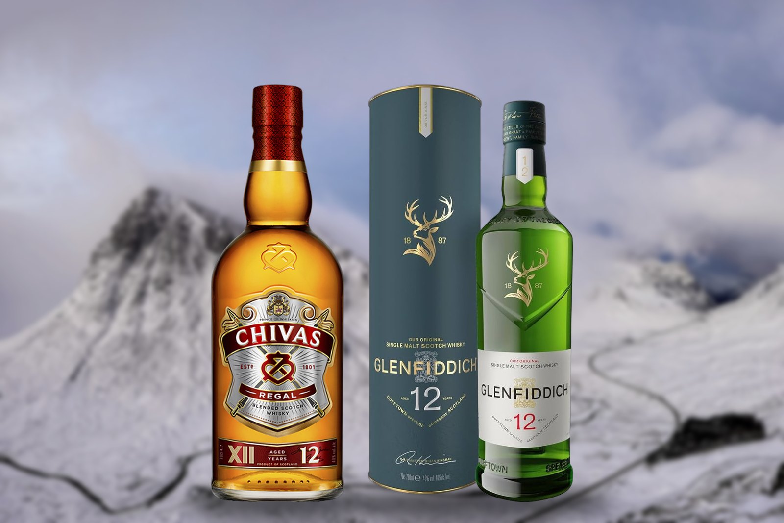 Chivas Regal 12 vs Glenfiddich 12: co je lepší dárek