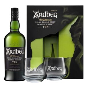 Ardbeg 10 let 0,7 l v dárkové krabici se dvěma sklenicemi
