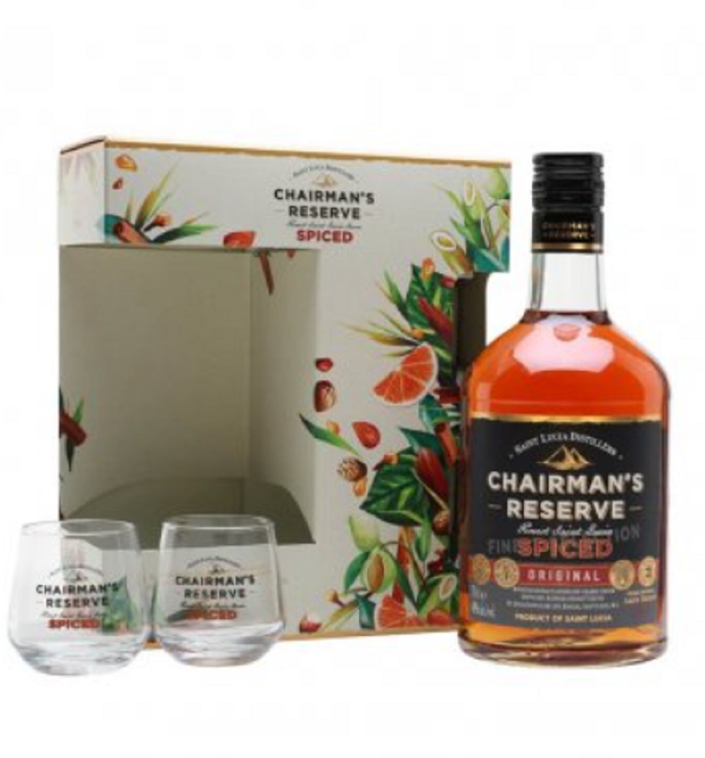 Chairman’s Reserve Spiced v dárkovém balení se dvěma skleničkami