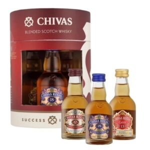 Chivas Regal sada tří miniatur 3× 0,05 l: 12 let, Extra 13 let a 18 let