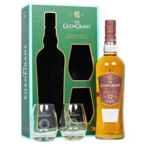 Glen Grant 12 let 0,7 l v zelené dárkové krabici se dvěma sklenicemi