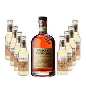 Párty set Monkey Shoulder 0,7 l s osmi lahvičkami Fever-Tree Ginger Ale